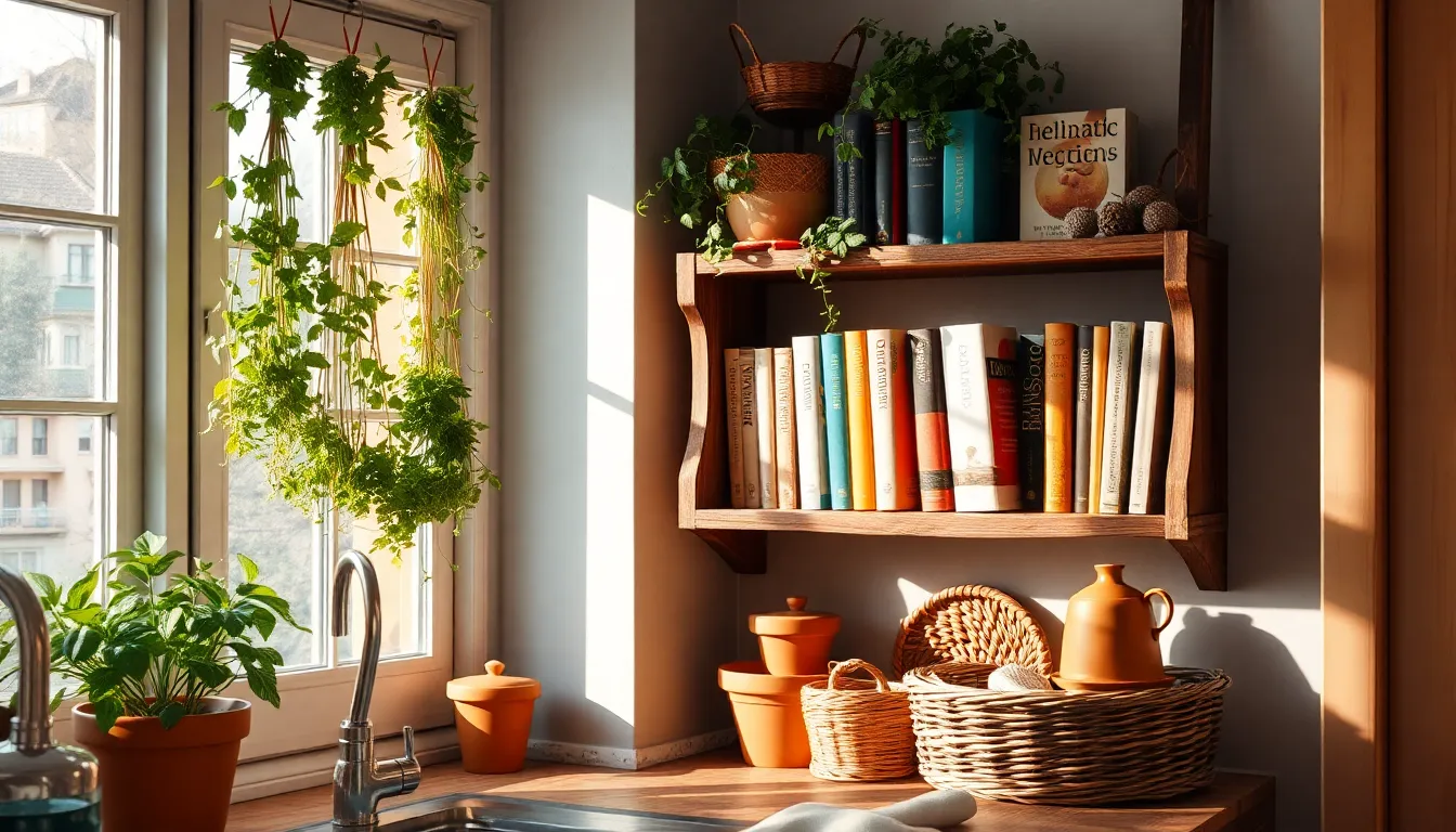 깔끔하게 정리된 좁은 주방의 모습