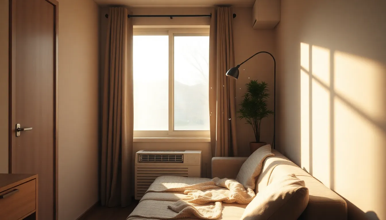 미니멀 디자인의 1인 가구 원룸 인테리어와 어울리는 에어컨