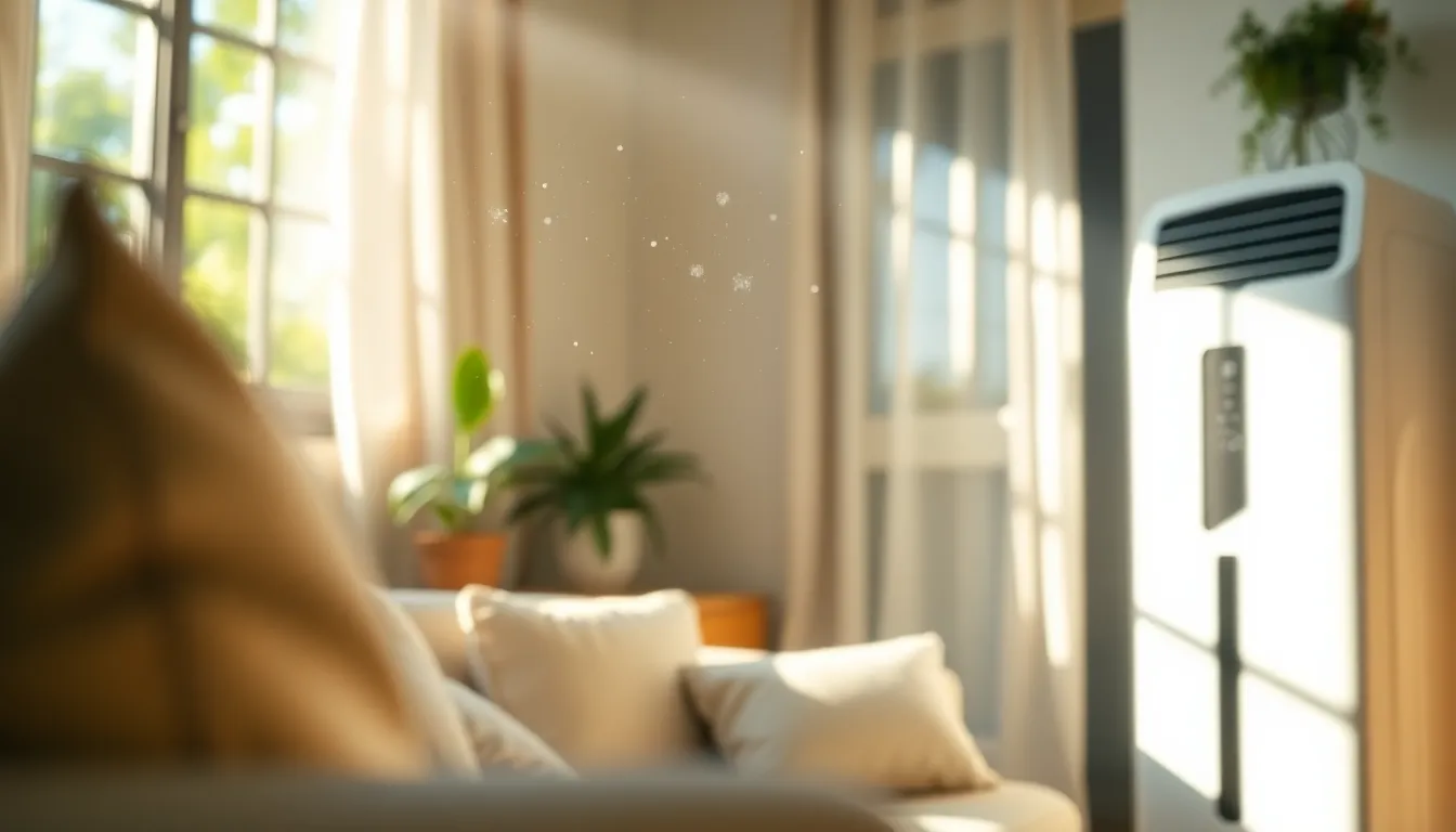 원룸에 설치된 깔끔한 벽걸이 에어컨 이미지