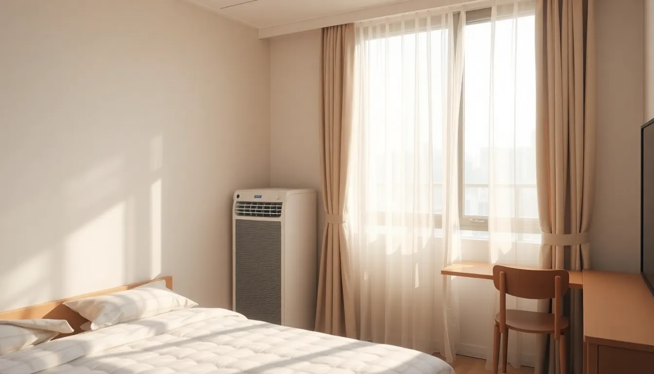 시원한 실내에서 노트북을 사용하는 직장인